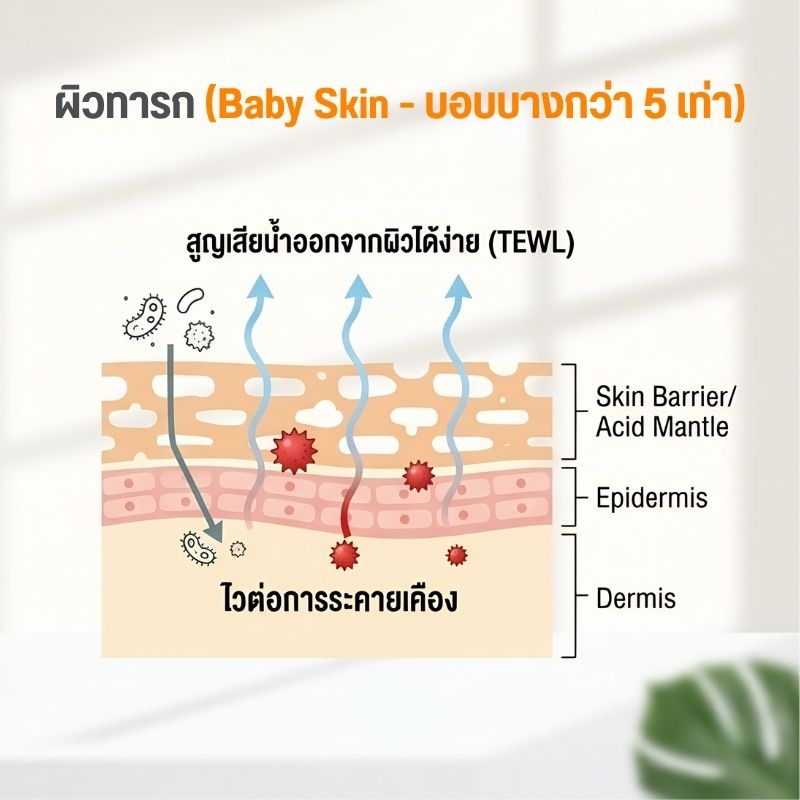 โลชั่นเด็กแรกเกิด ผิวแพ้ง่าย baeli ไม่มีสเตียรอยด์